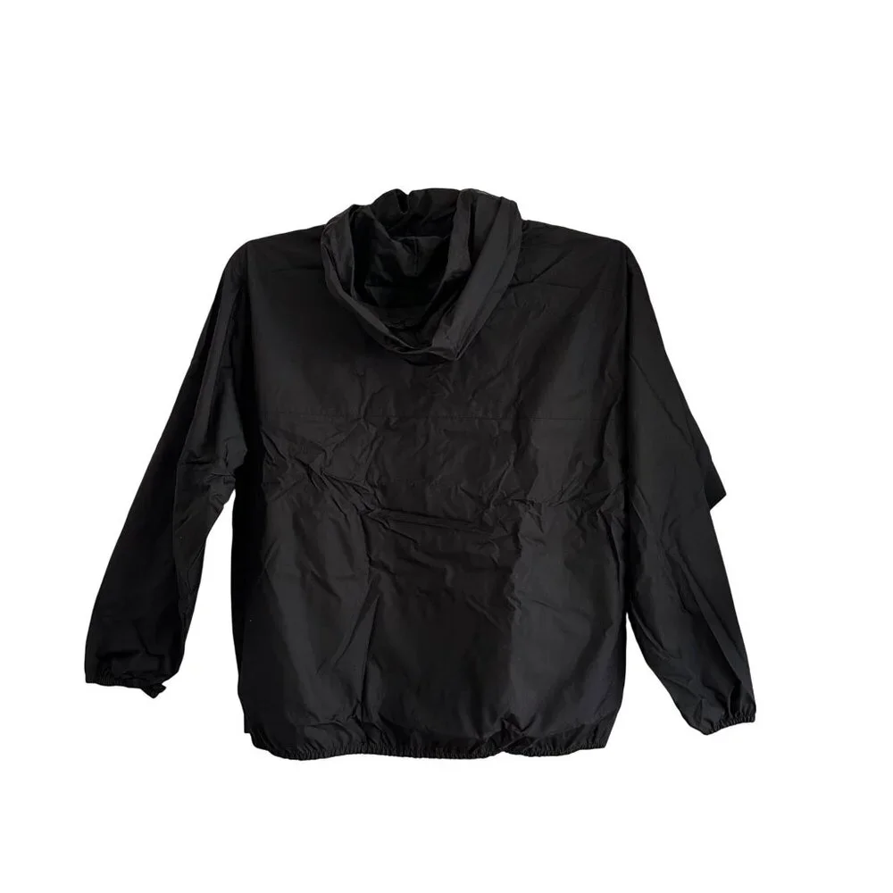Van Heusen Sport Packable Hooded Windbreaker Jacket XXL Black Gorpcore Outdoor - Picture 2 of 8